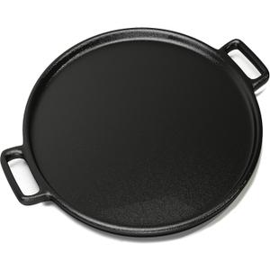Cast Iron Pizza Pan - 14-Inch Baking Pan for Oven, Stovetop, Grill, or Campfires - Durable, Even-Heating, Versatile Cast Iron Griddle by Home-Complete