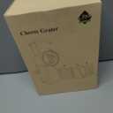 4-in-1 Rotary Cheese Grater Handheld, Lightweight Body with 4 Stainless Steel Blades & Non-Slip Suction Base, for Shredding Parmesan, Slicing Vegetables, Grating ChocolateRed