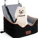 Dog Car Seat for Small/Medium Dogs Under 35lbs, Pet Booster Seat with 4In Memory Foam Cushion, Fully Detachable and Washable, Travel Dog Carseat with Storage Pocket and Safety Belt