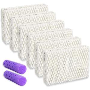 6 Pack WF813 Humidifier Filters Replacement for Equate Eqwf813 Eq-2119-Ul, Relion RCM-832 RCM-832N, ProCare PCCM-832N Cool Mist Humidifier Replacement Filter with 2 Pack Humidifier Tank Cleaners