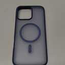 SUPFINE Magnetic for iPhone 16 Pro Max Case (Compatible with MagSafe) (Military Grade Drop Protection) Translucent Matte with Anti-Fingerprint Phone Case, Navy Blue