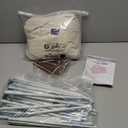 Extra Large Kids Play Tent with Flags & Star Lights, Portable & Foldable Teepee, Boys & Girls, Indoor Outdoor Dome Tent Playhouse, 59x39x59 in, Cream