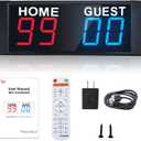 YZ LED Portable Digital Scoreboard, Tabletop Electronic Scoreboard with Remote, Score Keeper for Games Cornhole/Basketball/Ping Pong/Baseball/Tennis/Volleyball Indoor Outdoor (Red & Blue(plug-in))