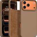 BENTOBEN Magnetic for iPhone 17 Pro Case 6.3", Compatible with Magsafe, Silky Liquid Silicone, Slim Soft Full-Body Shockproof Protective, Women Men Phone Cover for iPhone 17 Pro, Brown