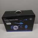 Colorful Lighting Baby Balance Bike Toys for 1 Year Old Boys Gifts, Toddler First Bike 12-24 Months with Adjustable Soft Seat, 4 Silent Wheels Ride on Toy, Perfect First Birthday Gift (Blue)