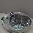 5.3Qt Stainless Steel Salad Spinner with Stop Button, BPA-Free Vegetable Lettuce Spinner, Transparent Lid & Drainage Hole, Non-Slip Base, Dishwasher Safe Fruit Washer (Black)