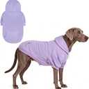 KOOLTAIL Basic Dog Hoodie - Soft & Warm Dog Hoodie Sweater with Leash Hole and Pocket, Pet Winter Coat, Cold Weather Clothes Sweatshirt for Small Medium Large Dogs Puppy Cat Boys Girls Lavender L (Large (Pack of 1))