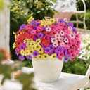 AmyHomie 20 Bundles Artificial Flowers for Outdoors, UV Resistant Fake Flowers No Fade, Faux Plants for Garden Porch Window Box Patio Decor (Mix Color)
