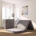 Tri-Fold Memory Foam Mattress, Folding Mattress with Washable Cover, Reversible Design, Portable Floor Bed for Guests & Travel