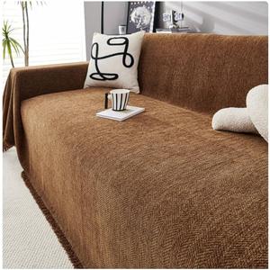 Blanket cover for bed or couch brown, Size 63 x 48 (brown)