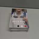 2 x Neck Fan, Hand Free Portable Neck Fans For Women, Kids, and Men, 3 Speed Adjustable Hanging Around Necklace Fan, Rechargeable Battery Operated Wearable Fan Personal Fans Cooling Neck Fan (Black)