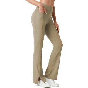 AFITNE Women's Flare Leggings High Waist Yoga Pants with Pockets Tummy Control Workout Casual Bootcut Pants (XS)