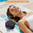 Waterproof Bluetooth Shower Speaker, Portable Wireless Speaker with Suction Cup, Small Portable Wireless Outdoor Speakers, 6 Mode RGB Lights, for Shower Bathroom Pool Beach, Gift Ideas for Christmas