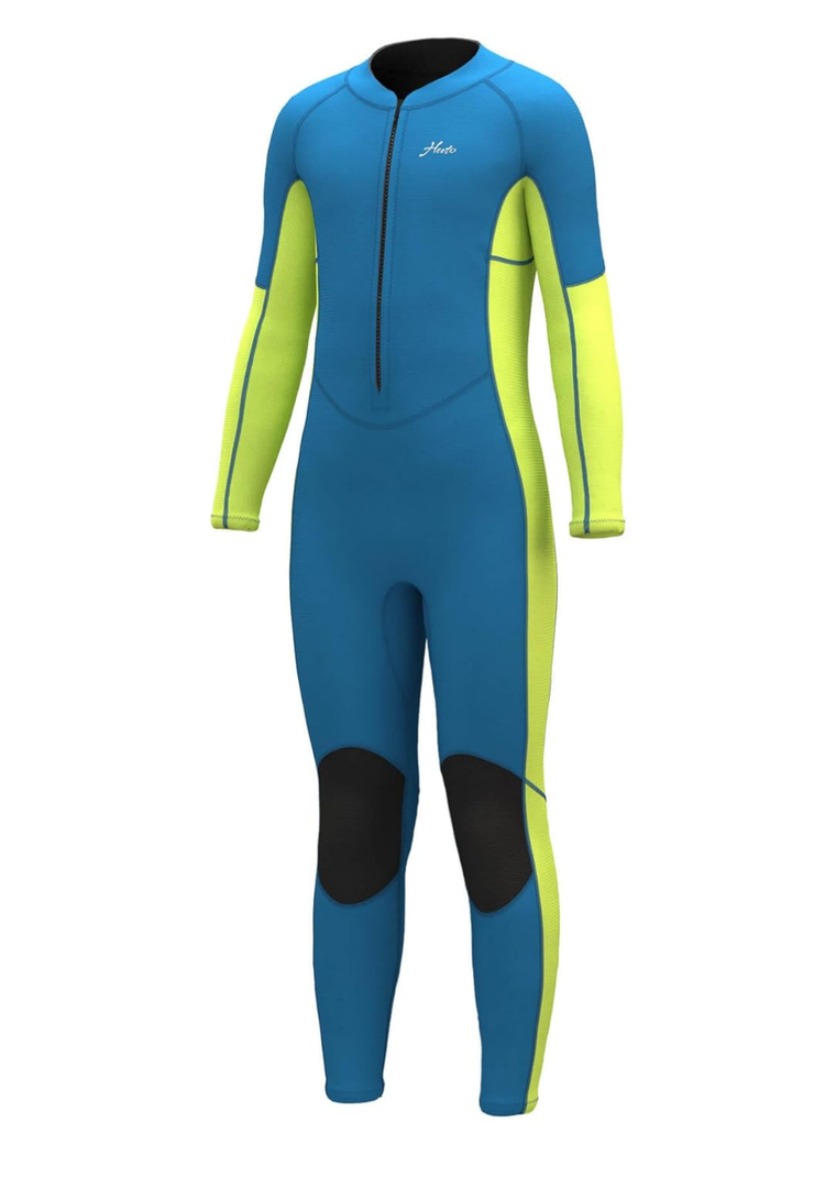 Hevto Kids Wetsuit for Boys Girls Toddler Youth 3/2mm Neoprene Full Wet Suits in Cold Water for Swimming Surfing Diving 14 Slim
