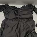 HRESSLBD Elegant Formal Dresses for Curvy Women Off Shoulder 2026, Formal Maxi Dress Evening Gown Black Long, Deep V-Neck Wrap Maxi Dress (Black, M)