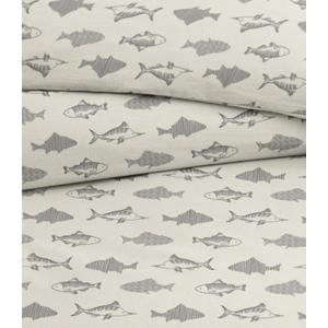 Kids Duvet Cover Set Full Size - 3 Piece Fish Microfiber Duvet Cover Set & 2 Pillow Shams with Zipper Closure & Ties - Easy-Care - Super Soft, Cute & Cozy Bedding Set for Kids, Boys, Girls and Teens