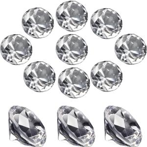 100Pcs Clear Acrylic Diamonds 1 Inch Wedding Table Scatters Gemstones Confetti for Vase Fillers,Floral Decor,Bridal Shower Decorations,Home Centerpieces,Candle Display (Clear)