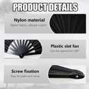 Boots on The Ground Fan,13inch Large Rave Fan PoppingFan Clacking Fans for Line Dancing,Line Dance Popping Fans,HandFans for Women Foldable,Portable for Outdoor,Wedding,Party,Decoration(White)