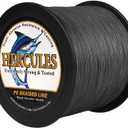 HERCULES Super Cast 1000M 1094 Yards Braided Fishing Line 100 LB Test for Saltwater Freshwater PE Braid Fish Lines Superline 8 Strands - Grey, 100LB (45.4KG), 0.55MM