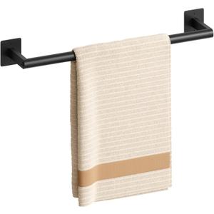 Matte Black Towel Bar, 18 Inch Towel Racks for Bathroom | Heavy Duty Stainless Steel Towel Holder Wall Mounted, Easy Installation (Total Length 20 Inch)