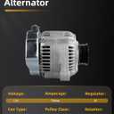 OCPTY Alternators Alternator 13754 1997 98 99 00 2001 for Toyota for Camry,1999 00 2001 for Toyota for Solara,12V 75AMP 5-Groove Pulley Replaces 13754 AND0187 111468