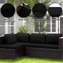 4 x Outdoor Cushion Covers Set,8PCS Patio Furniture Couch Seat Slipcovers, Replacement for Sofa Sectional Chair(CoverOnly)