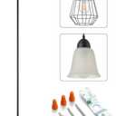 Black Pendant Light Fixtures Kit, Mini Single Kitchen Island Lights, DIY Make Modern & Farmhouse & Industrial Pendant Lights for Yourself, Adjustable Height Shade and Bulb Not Included