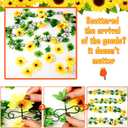 33 Pieces Sunflower Party Supplies, Sunflower Happy Birthday Banner, Big Cake Topper, Yellow Sunflower Cupcake Topper, Sunflower Garland, Tissue Paper Fans, Paper Pom Poms, Colorful Balloon for Party