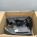 PIT66 LED Headlight Assembly Compatible with 2007-2014 Chevy Tahoe Suburban/Fit 2007-2013 Avalanche Corner Halogen Headlamp Replacement Black Housing Amber Corner