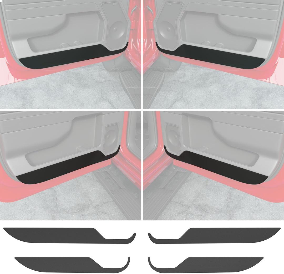 4PCS Car Door Anti Kick Pads Sticker Compatible with 2022-2026 Chevy Silverado GMC Sierra 1500 Crew Cab Car Door Protective Cover Trim Replacement for 2022-2026 Chevy Silverado Accessories