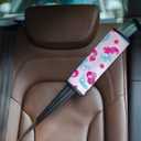 2 x YR Seat Belt Cover for Kids, Soft Comfort Seat Belt Cushion for Children, Cute Cartoon Pattern Car Seat Belt Pads Cover for Girls and Boys, 1 Pack, Mermaid