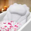 Bath Pillow RUVINCE Ergonomic Luxury Bathtub Pillow with Head,Neck, Shoulder and Back Support, 4D Bath Pillows for tub with 6 Powerful Suction Cups, Fits All Bathtub
