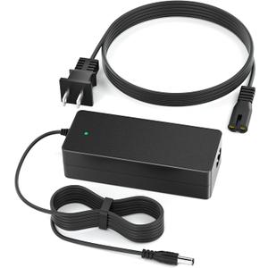 VHBW 42V 2A Electric Scooter ChargerCompatible with GoTrax GXL V2, Apex, XR Ultra, Electric Scooters with 36V Lithium Battery - Round DC Plug (Not 3-Prong or XLR)