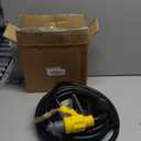 huanchain 3 Prong 30 Amp Generator Cord 25 Feet Heavy Duty,NEMA L5-30P/L5-30R 10 Gauge 125V SJTW Yellow Lock Generator Extension Cord Waterproof, ETL Listed