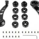 ALAVENTE Car Window Crank Handle Winder Billet Aluminum Universal Car Wagon Door Window Winder Crank Riser Replacement, 1 Pair (Black)