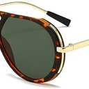 Oversized Pilot Sunglasses for Women Men Trendy,Large Big Double beam Designer Fashion Vintage Shades Retro Sun Glasses