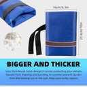 3 x Outdoor Faucet Socks - 10'H x 6.3'W for Winter Freeze Protection, 2 Piece Tap Cover, Reusable Spigot Cover - Blue