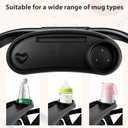 Universal Stroller Snack Tray with Cup Holder and Silicone Flexible Arms Gripper, Black Adjustable BPA-Free Non-slip Snack Tray for Stroller Accessories Easy to Clean