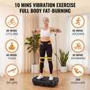 MASYN Vibration Plate Exercise Machine for Lymphatic Drainage 120 Levels Whole Body Vibrating Platform with Resistance Bands & Bluetooth 440 lbs Capacity Shaker Board Workout Equipment for Weight Loss
