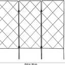 YARNOW Foldable Metal Garden Trellis for Climbing Plants, 23.6 x 20.8 Inch, Wrought Iron Vine Plant Support, Black
