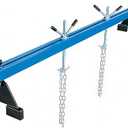 superokay 1100 Lbs Engine Support Bar Transverse Hoist for Motor Transmission with 2 Points Lift Holder and Dual Hooks, Engine Hoist for Home Garages & Auto Repair Shop, Blue