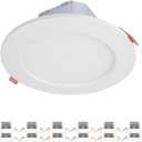 HALO CJB 6-inch 5CCT Canless Recessed Integrated LED Downlight with Attached JBOX 12 Pack
