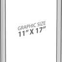 Azar Displays 300340-SLV-2PK Wall Mount Plastic Snap Poster Frame 11" x 17" Portrait/Landscape Sign Holder Frame, 2-Pack