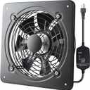 16 Inch Window & Wall Mounted Exhaust Fan, 1040 CFM High Speed Ventilation Fan, 1460 RPM Industrial Extractor Fan with Adjustable Speed for Basement, Garage, Home, Office & Commercial Use