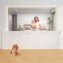 Momcozy Baby Gate 41'' Tall 118'' Wide 【 Extra Wide 】 for Large Opening Retractable Baby Gates for Child and Large Pets Safety Dog Gate for Stairs, Doorways, Hallways, Indoor, Outdoor, White
