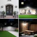 intelamp Solar Motion Sensor Light, Security Flood Light with Remote Control, Dual Color 3000K/6500K, 180 Radar Detection Sensor, IP65 Waterproof Wall Light for Porch, Garden, Yard, Garage, Fence