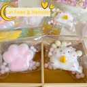 Hamster Squishy Squeeze Toys Bliss Squishy Hamster Cute Soft Cat Paw Squeezebliss 2 Pcs Pinch Family Silicone Squishies Tangcii Fidget Stress Relief Sensory Toys Gifts for Adults Women