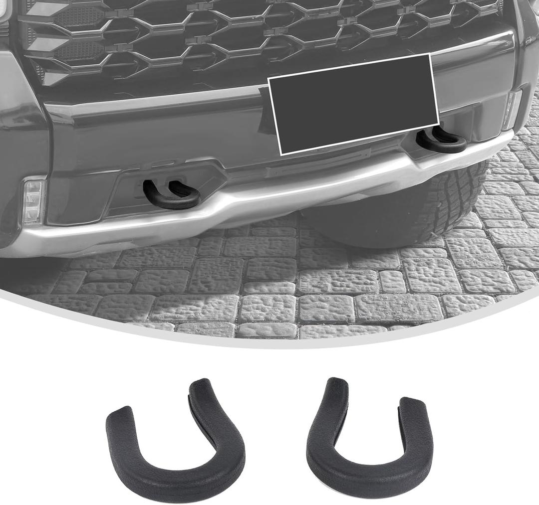 Linskip Long Tow Hook Cover Compatible with 2019-2025 2026 Chevy Silverado 1500 & 2021-2025 Suburban Tahoe Z71, Bumper Tow Hook Rubber Sleeve Protector, Exterior Accessories Black