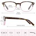 JM Blue Light Reading Glasses for Women with Spring Hinge, Classic Square Reader Glasses Ladies Mix Color 5 Packs +1.75