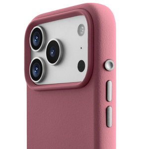 TineeOwl Case for iPhone 17 Pro MagSafe Compatible, Aluminum Buttons, Camera Control & Rounded Action Button, Slim Textured TPU, Minimalist DuneX Series, Pink
